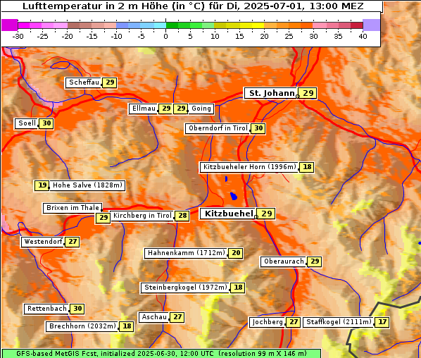 Temperatur, 1. 7. 2025