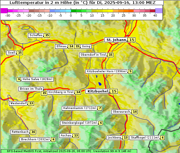 Temperatur, 16. 9. 2025