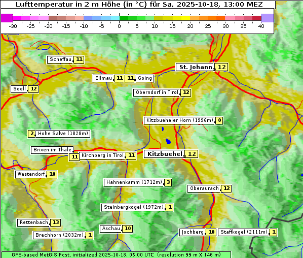 Temperatur, 18. 10. 2025