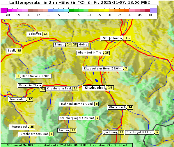 Temperatur, 7. 11. 2025