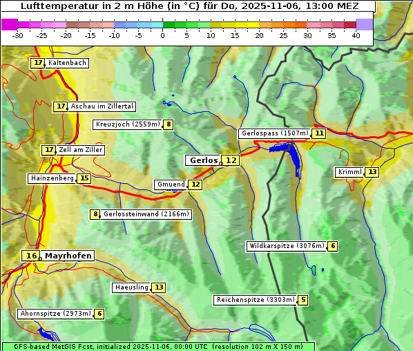 Temperatur, 6. 11. 2025