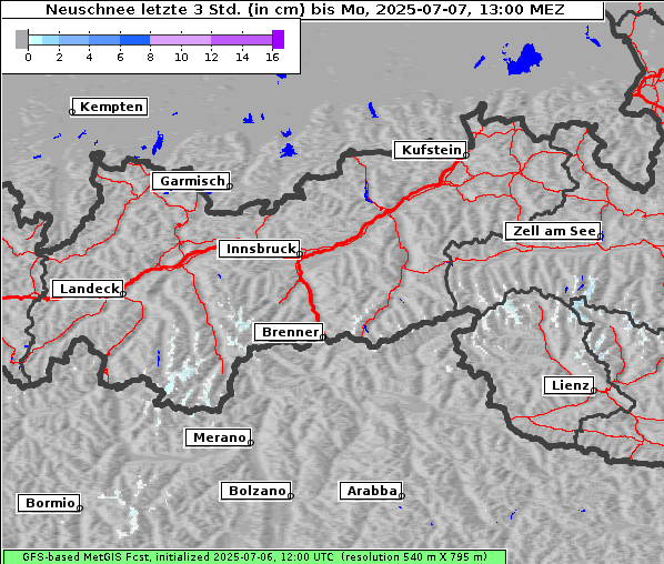 Neuschnee, 7. 7. 2025