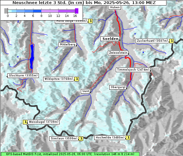 Neuschnee, 26. 5. 2025