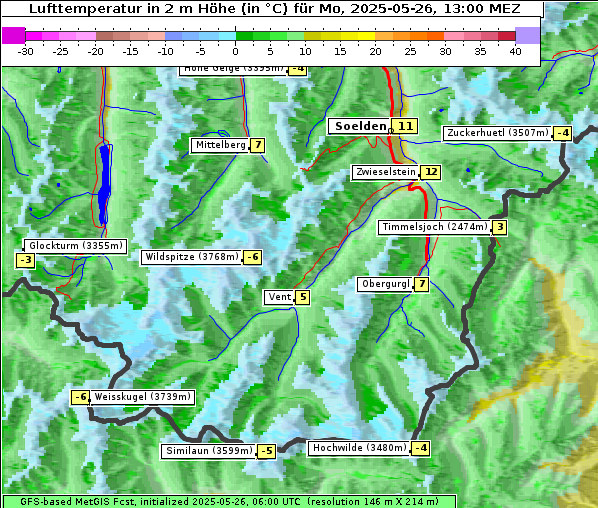 Temperatur, 26. 5. 2025