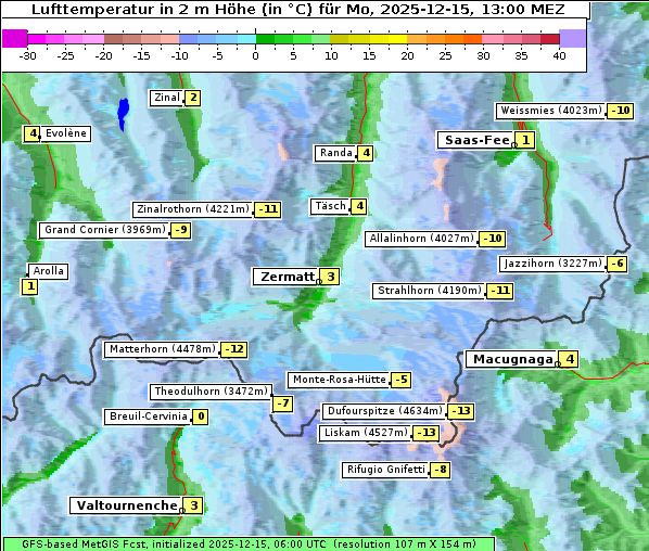 Temperatur, 15. 12. 2025