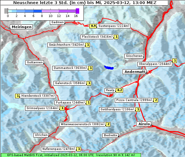 Neuschnee, 12. 3. 2025