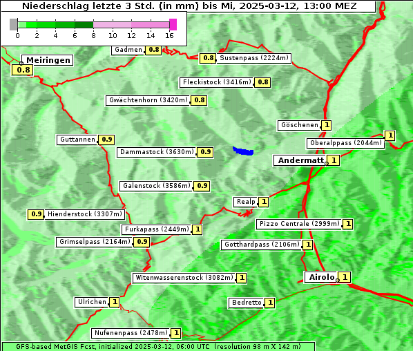 Niederschlag, 12. 3. 2025