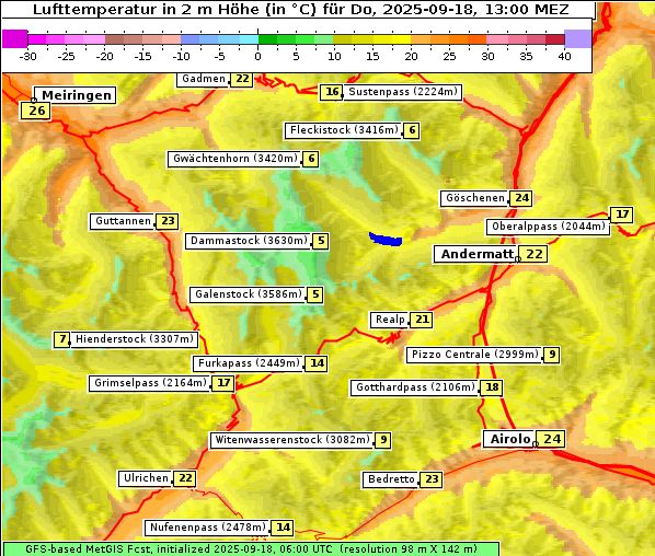Temperatur, 18. 9. 2025