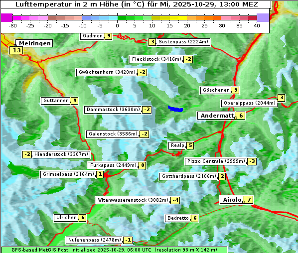 Temperatur, 29. 10. 2025
