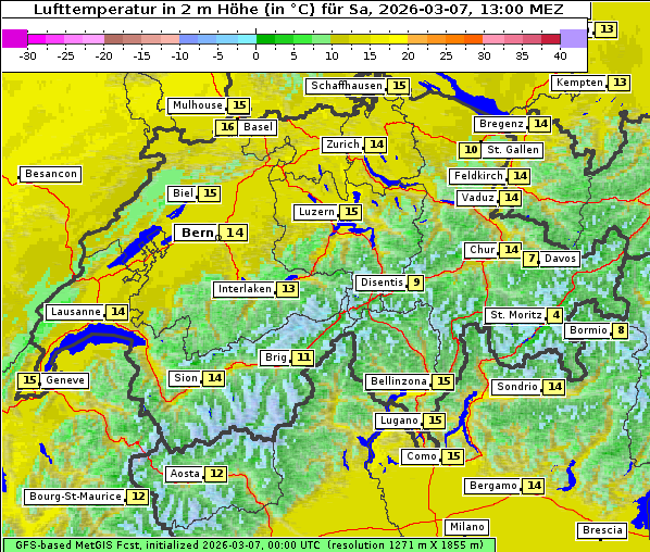 Temperatur, 7. 3. 2026