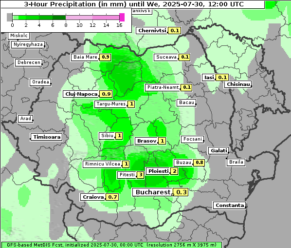 Niederschlag, 30. 7. 2025