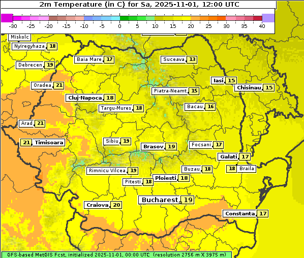 Temperatur, 1. 11. 2025