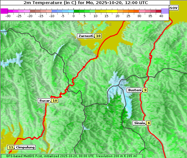 Temperatur, 20. 10. 2025