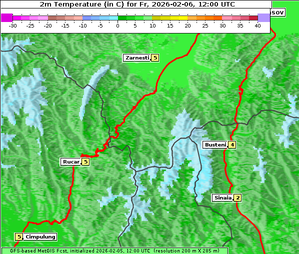 Temperatur, 6. 2. 2026