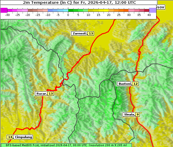 Temperatur, 17. 4. 2026