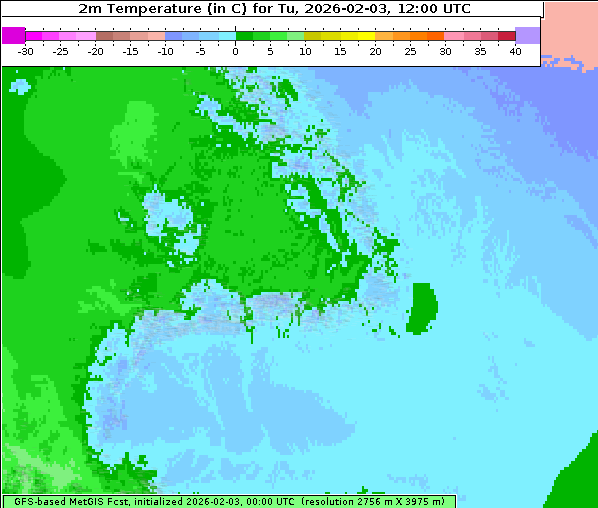 Temperatur, 3. 2. 2026