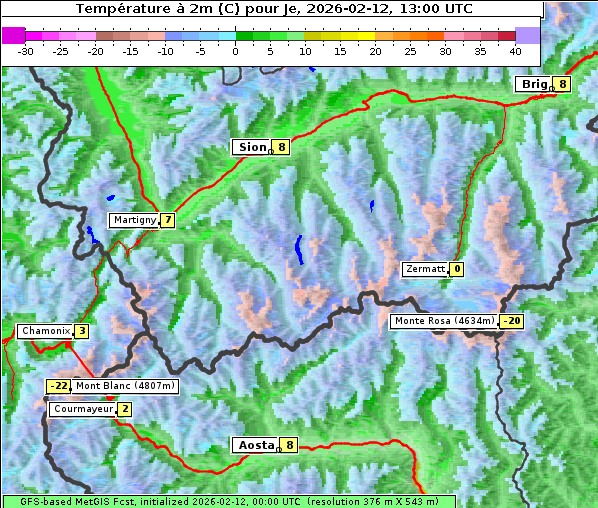 Temperatur, 12. 2. 2026
