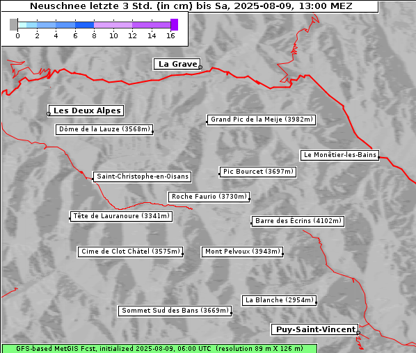 Neuschnee, 9. 8. 2025