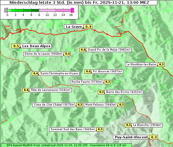 Niederschlag, 21. 11. 2025