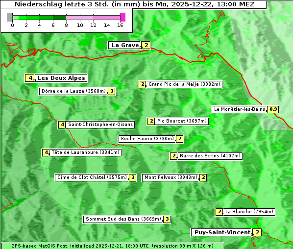 Niederschlag, 22. 12. 2025
