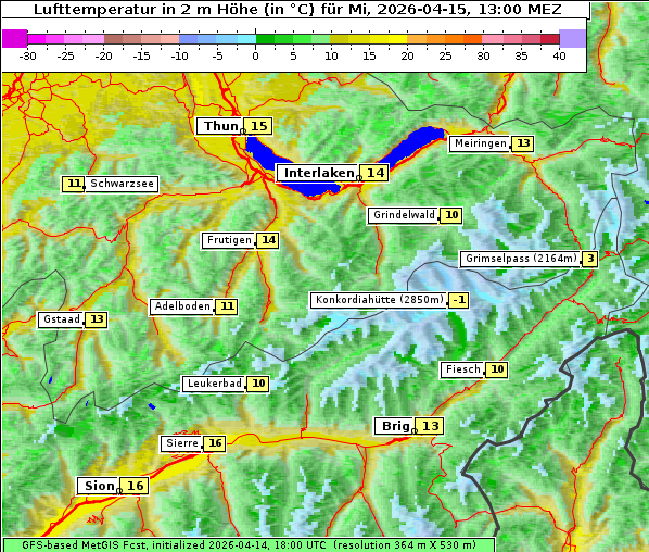 Temperatur, 15. 4. 2026