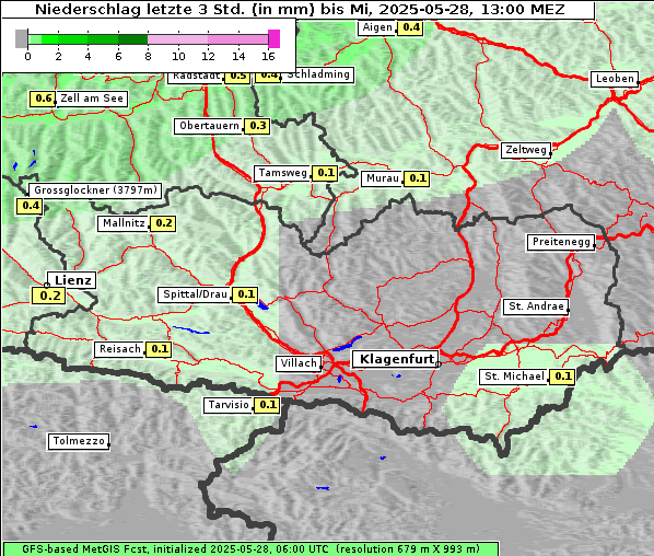 Niederschlag, 28. 5. 2025