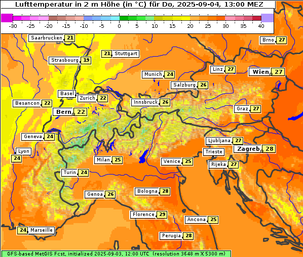 Temperatur, 4. 9. 2025