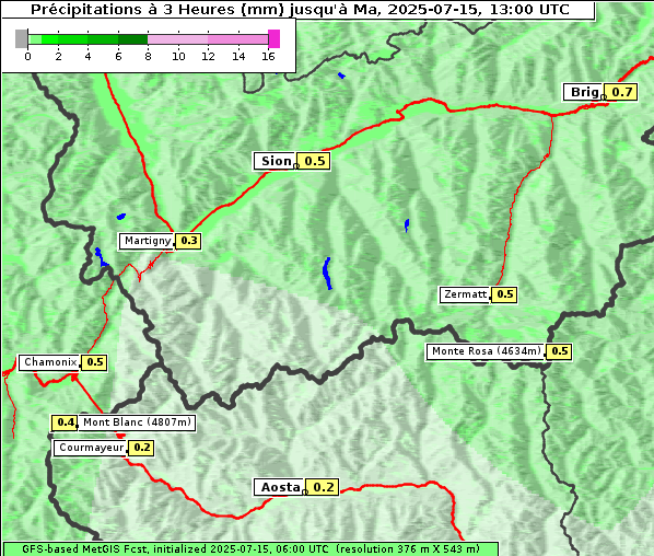 Niederschlag, 15. 7. 2025