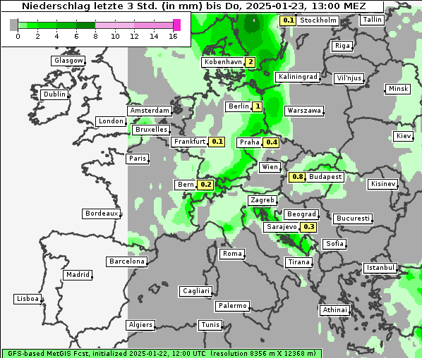 Niederschlag, 23. 1. 2025