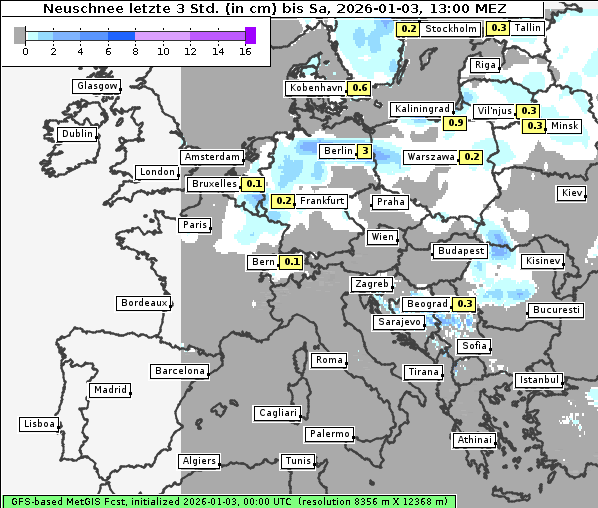 Neuschnee, 3. 1. 2026