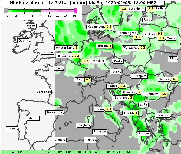 Niederschlag, 3. 1. 2026