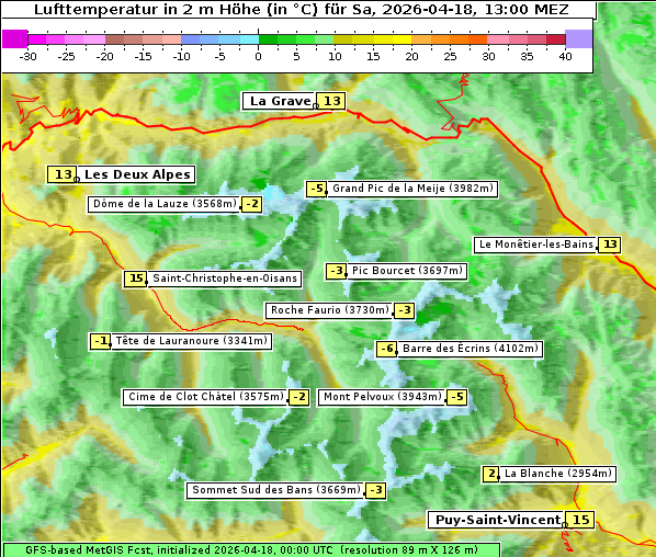 Temperatur, 18. 4. 2026