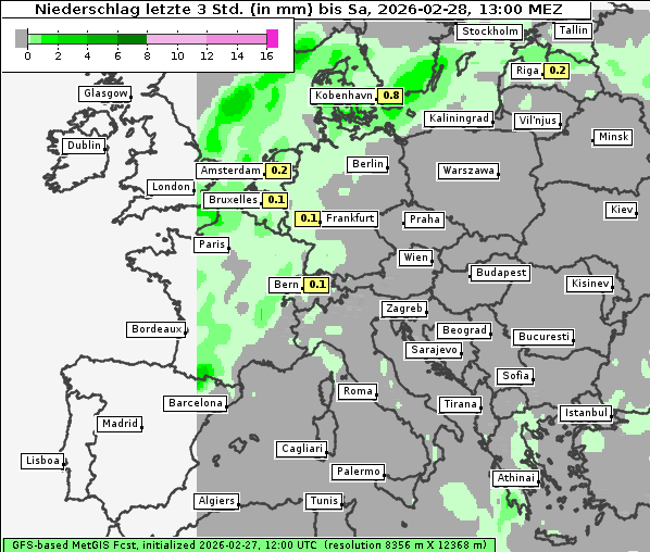 Niederschlag, 28. 2. 2026