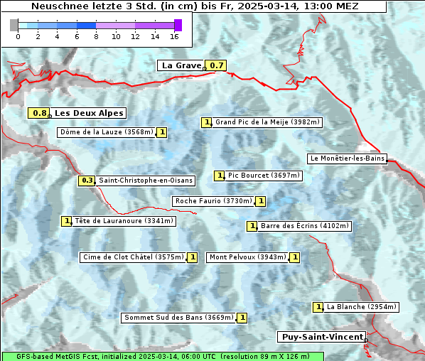 Neuschnee, 14. 3. 2025