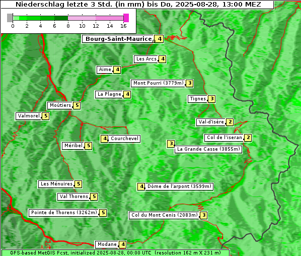 Niederschlag, 28. 8. 2025