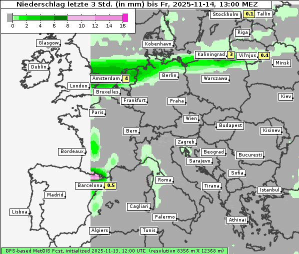 Niederschlag, 14. 11. 2025