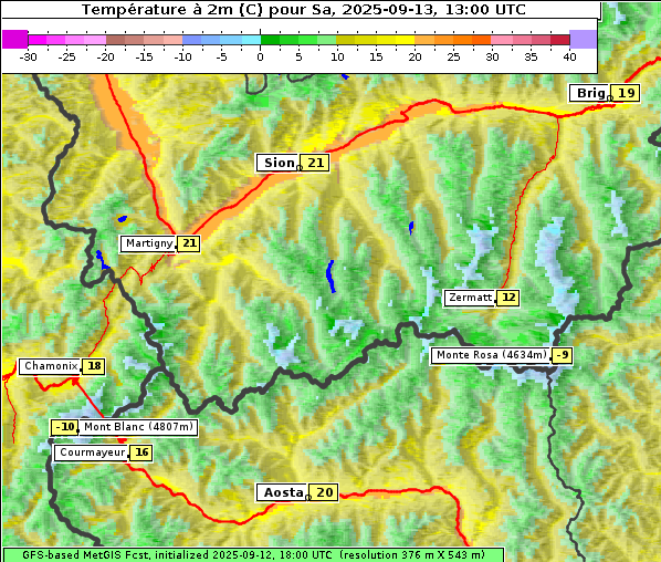 Temperatur, 13. 9. 2025