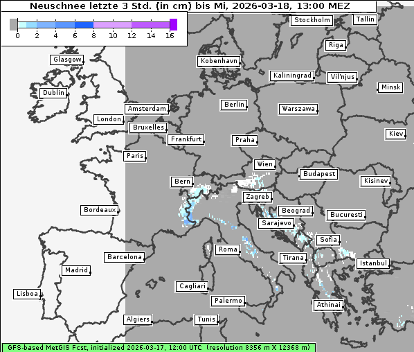 Neuschnee, 18. 3. 2026