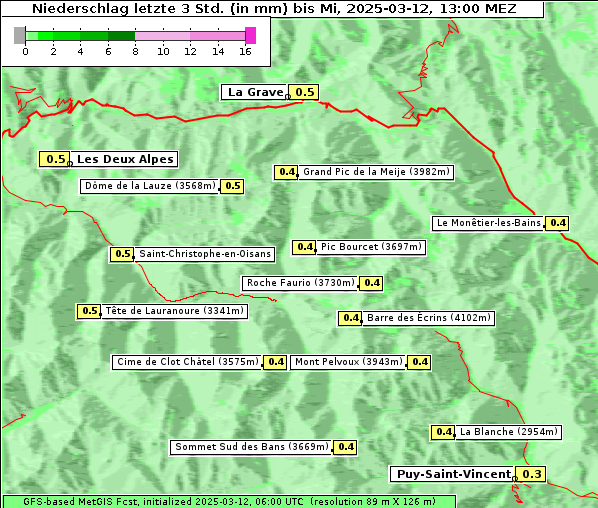 Niederschlag, 12. 3. 2025