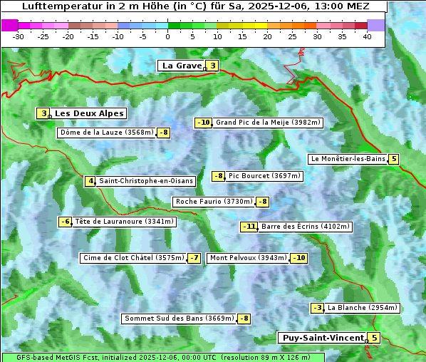 Temperatur, 6. 12. 2025