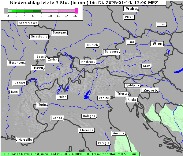 Niederschlag, 14. 1. 2025