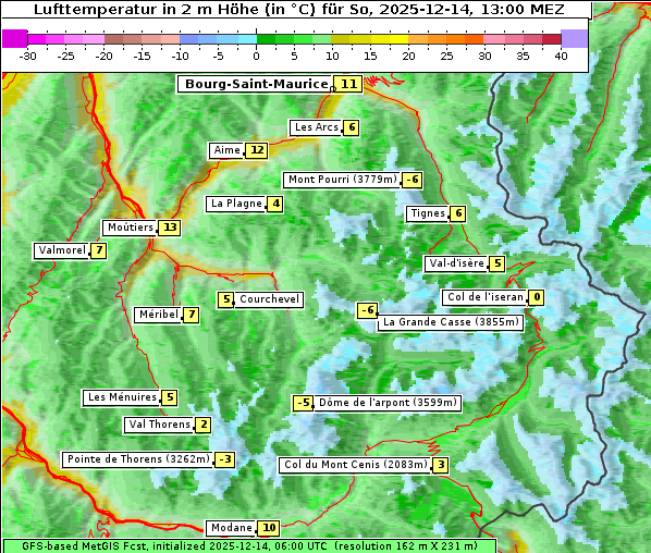 Temperatur, 14. 12. 2025