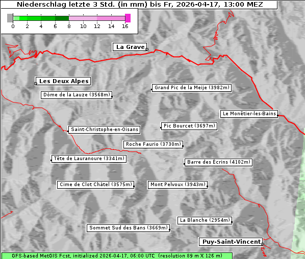 Niederschlag, 17. 4. 2026