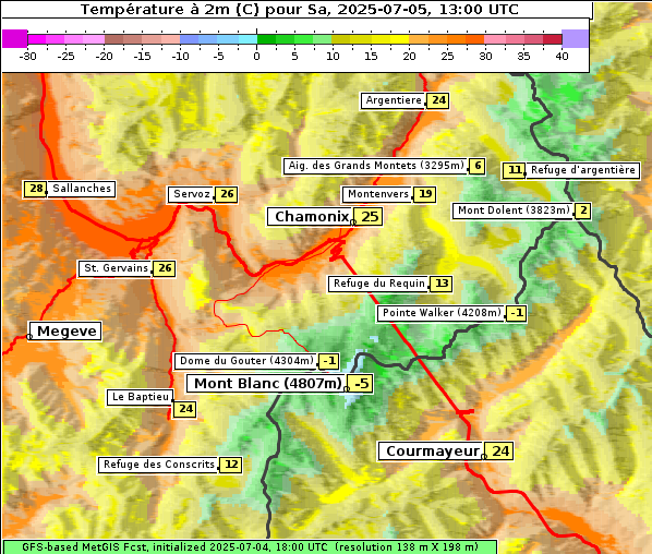 Temperatur, 5. 7. 2025