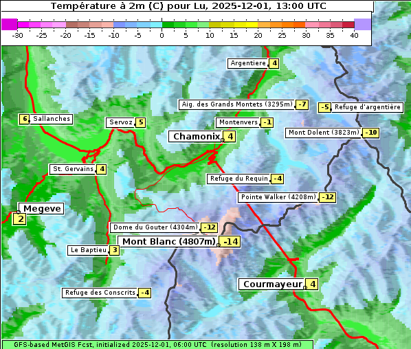 Temperatur, 1. 12. 2025