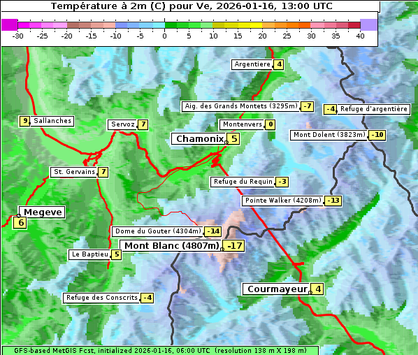 Temperatur, 16. 1. 2026