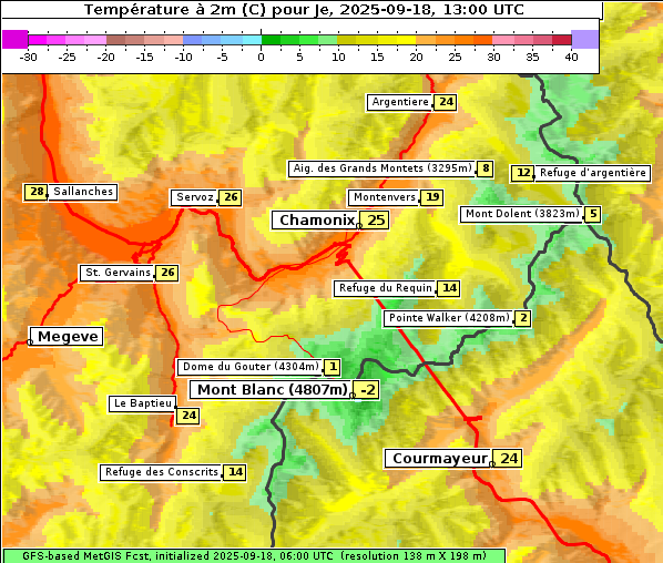 Temperatur, 18. 9. 2025
