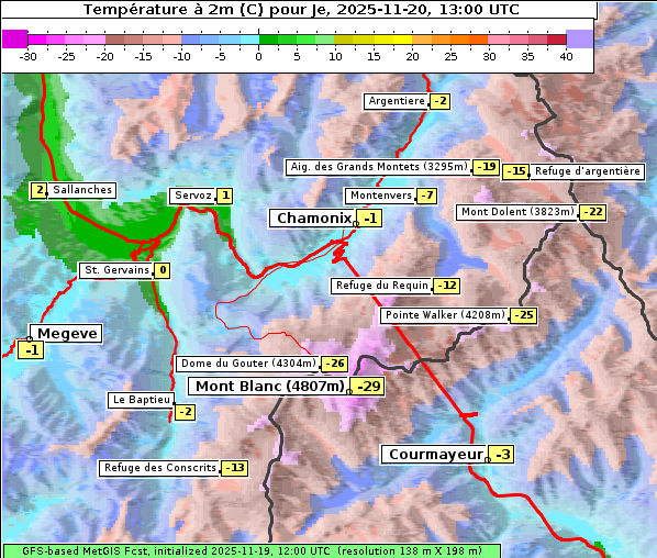 Temperatur, 20. 11. 2025