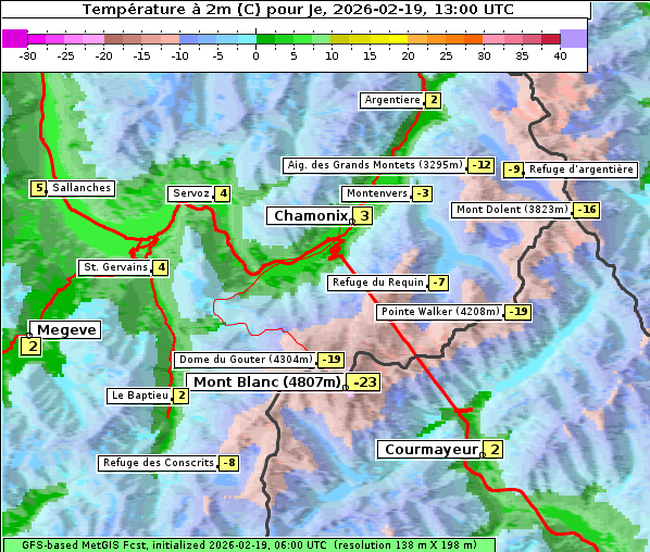 Temperatur, 19. 2. 2026