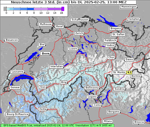 Neuschnee, 25. 2. 2025